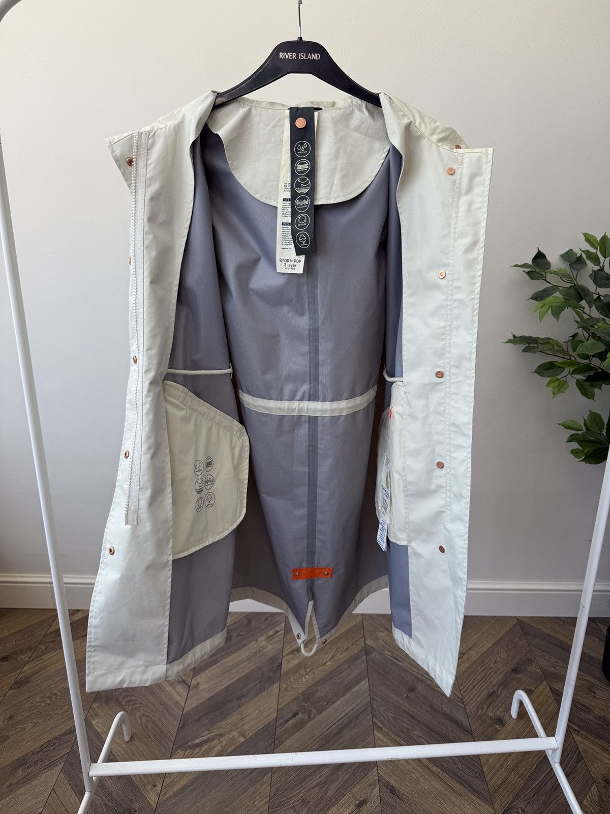 Other Vintage LangerChen Women’s Hooded Raincoat Organic Parka Size M / US 6-8 / IT 42-44 - 7 Thumbnail