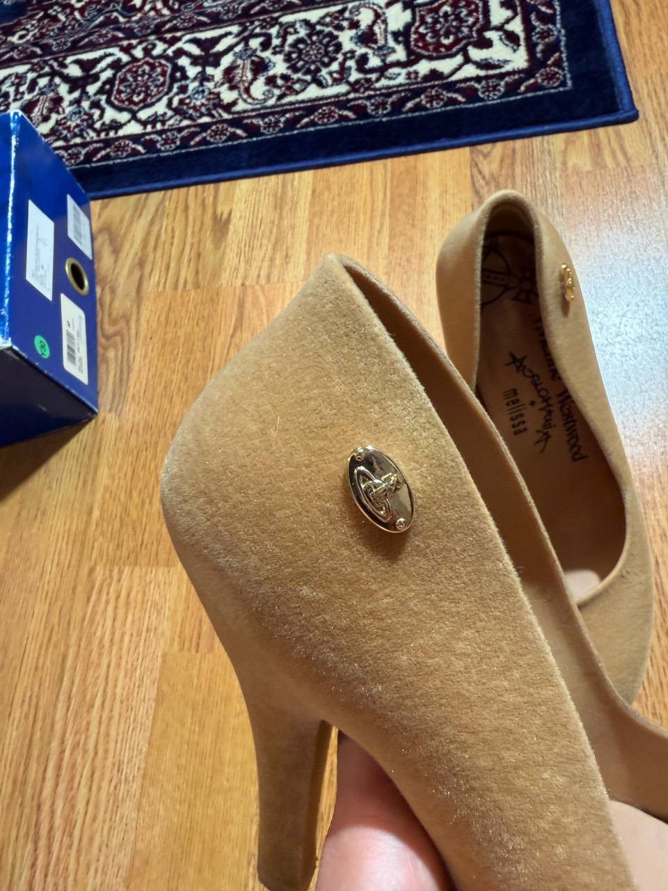 Melissa × Vivienne Westwood Vivienne Westwood x Melissa Anglomania Flocked Pumps Beige Size US 10 / IT 40 - 6 Thumbnail