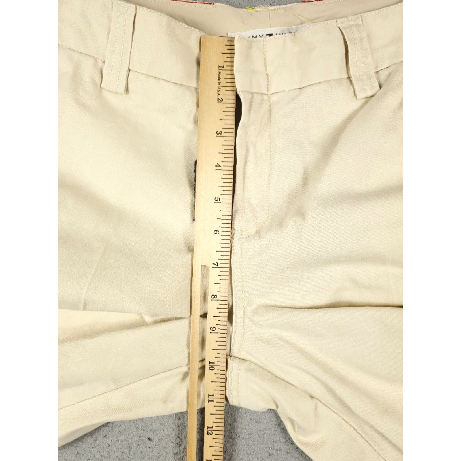 Tommy Hilfiger VINTAGE Tommy Hilfiger Pants Women's Flared Leg Chino Size 31 Ivory Cotton Blend Office Casual Size 24" / US 00 / IT 34 - 3 Thumbnail
