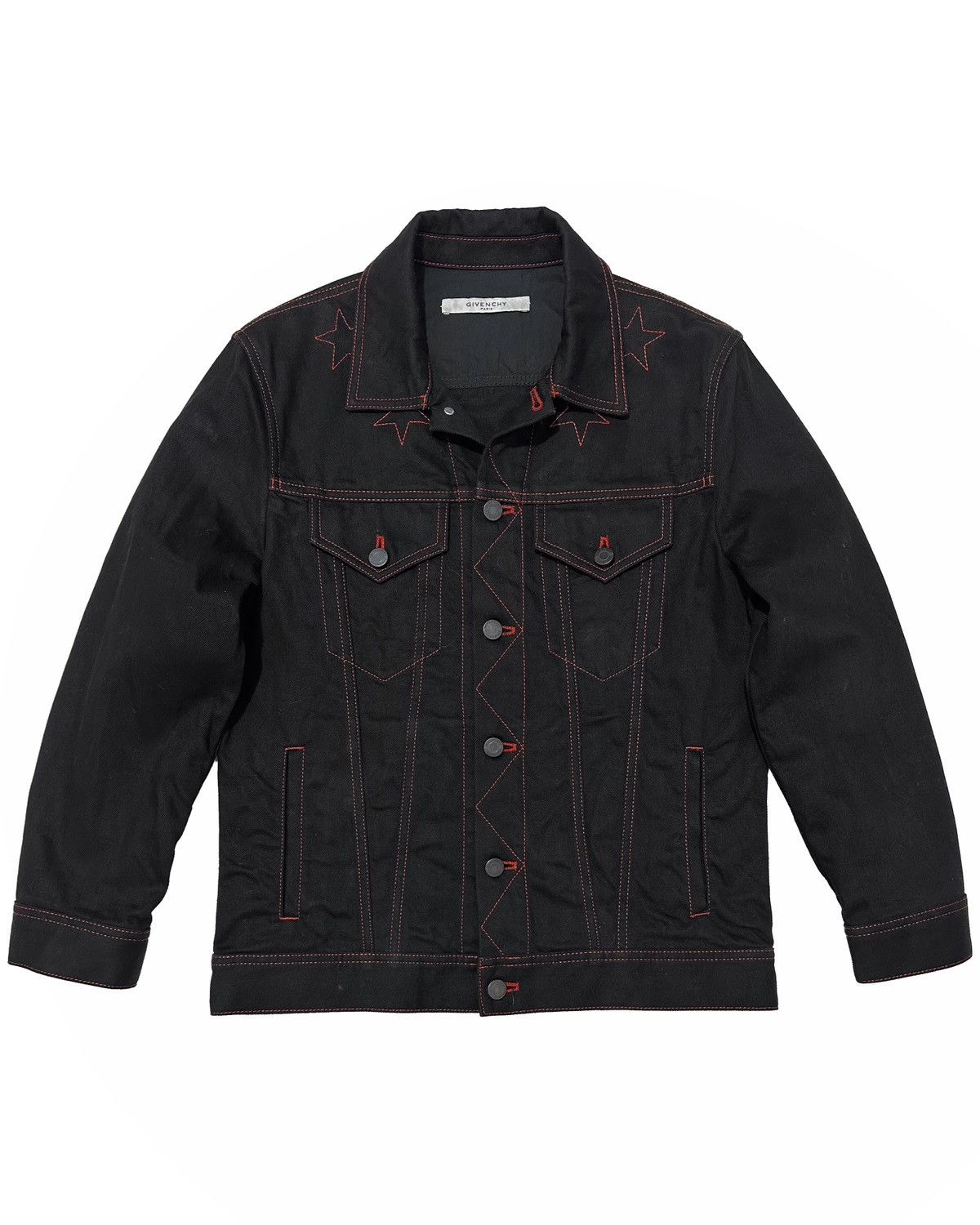 image of Givenchy Star Denim Jacket Black, Men's (Size Small)