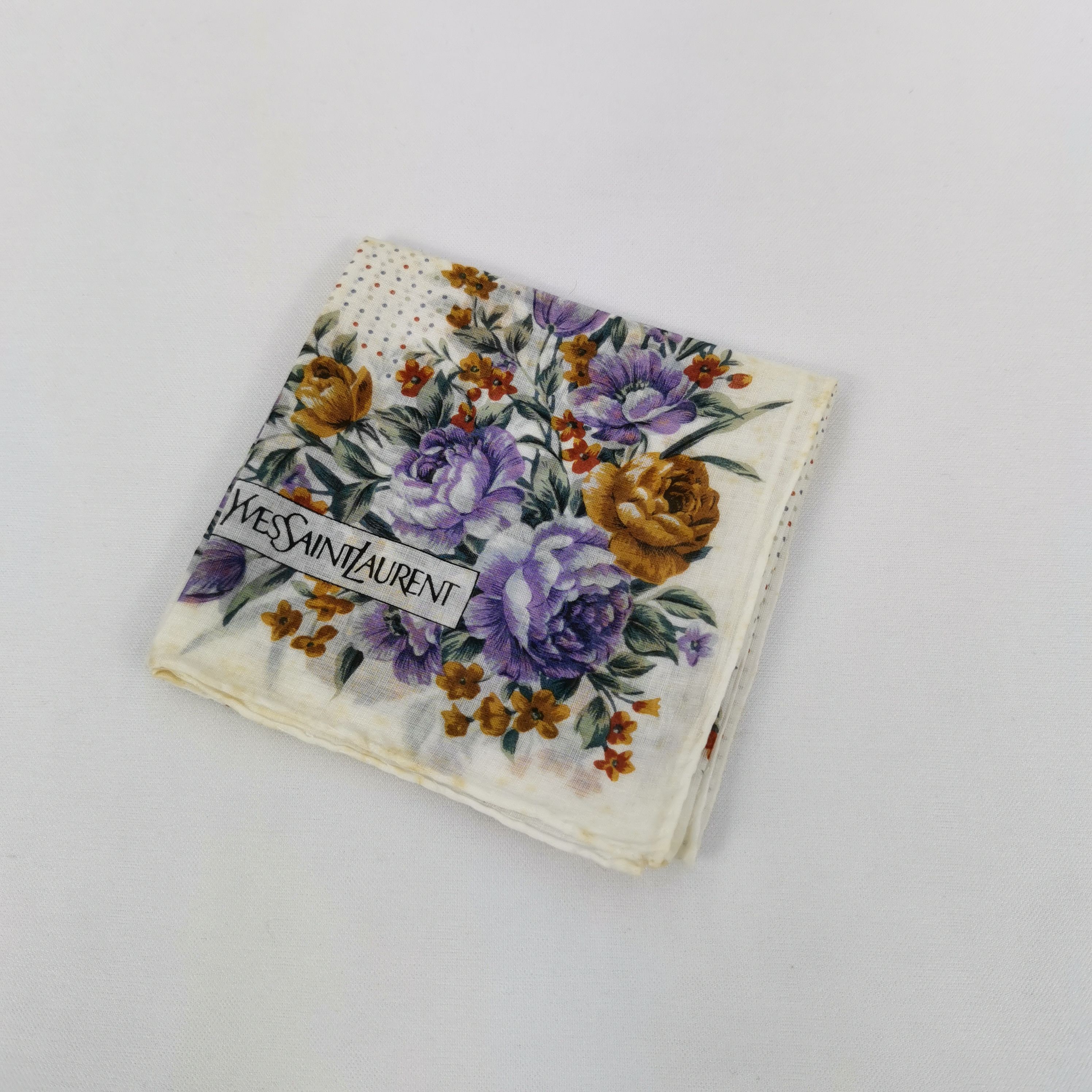 Yves Saint Laurent Vintage Yves Saint Laurent Handkerchief YSL Pocket Square Size ONE SIZE - 4 Thumbnail