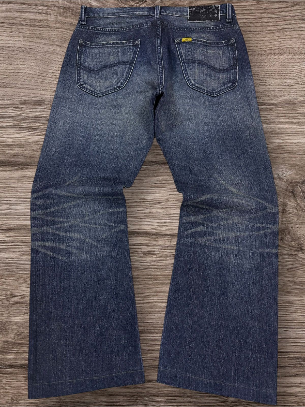 14th Addiction Vintage Lee Light Burst Flare Jeans Size US 32 / EU 48 - 2 Thumbnail