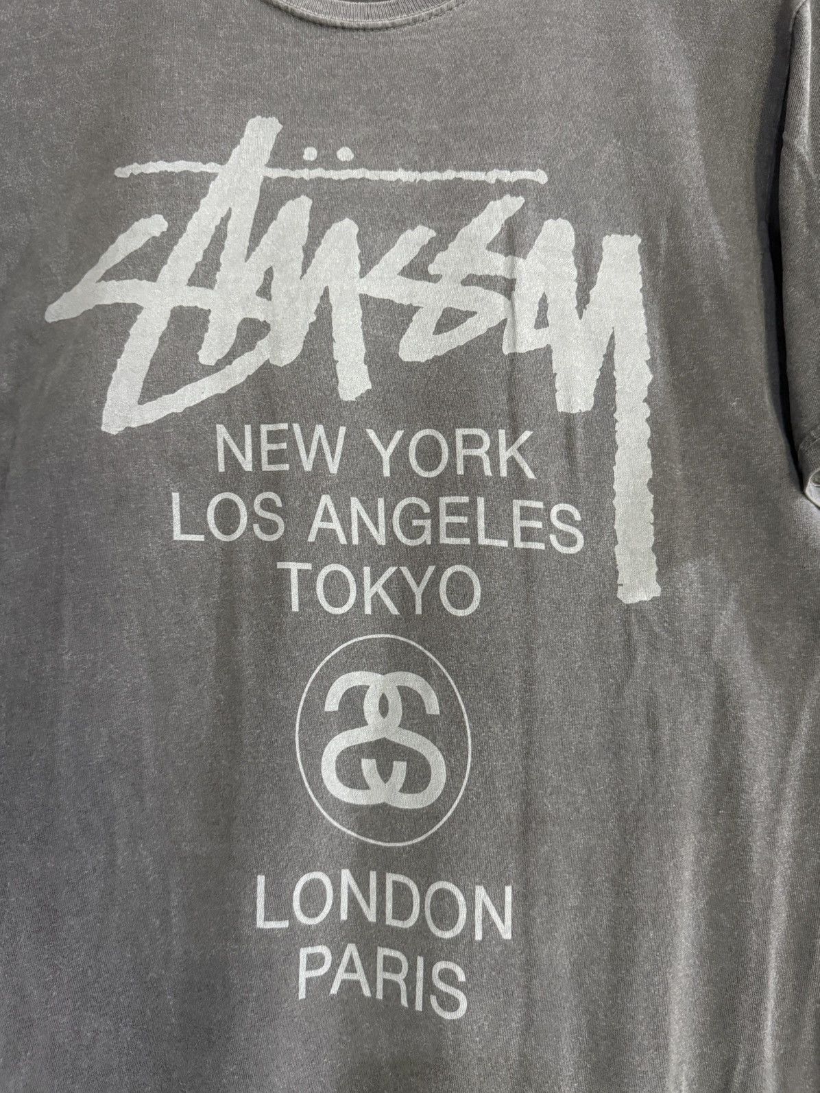 Stussy Vintage Stussy Tour Streetwear Faded Black Tee Size US M / EU 48-50 / 2 - 3 Thumbnail