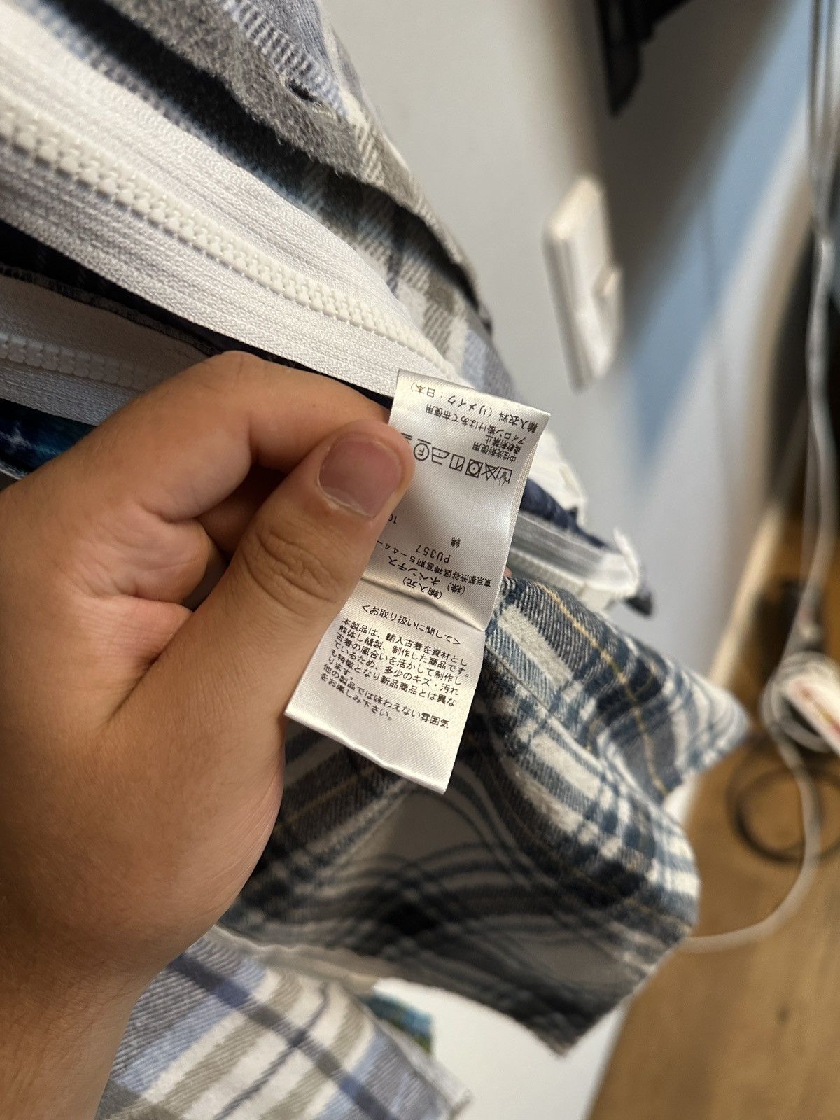Needles Rebuild by Needles 7 cit Flannel blue white one size fit big Size US L / EU 52-54 / 3 - 8 Thumbnail