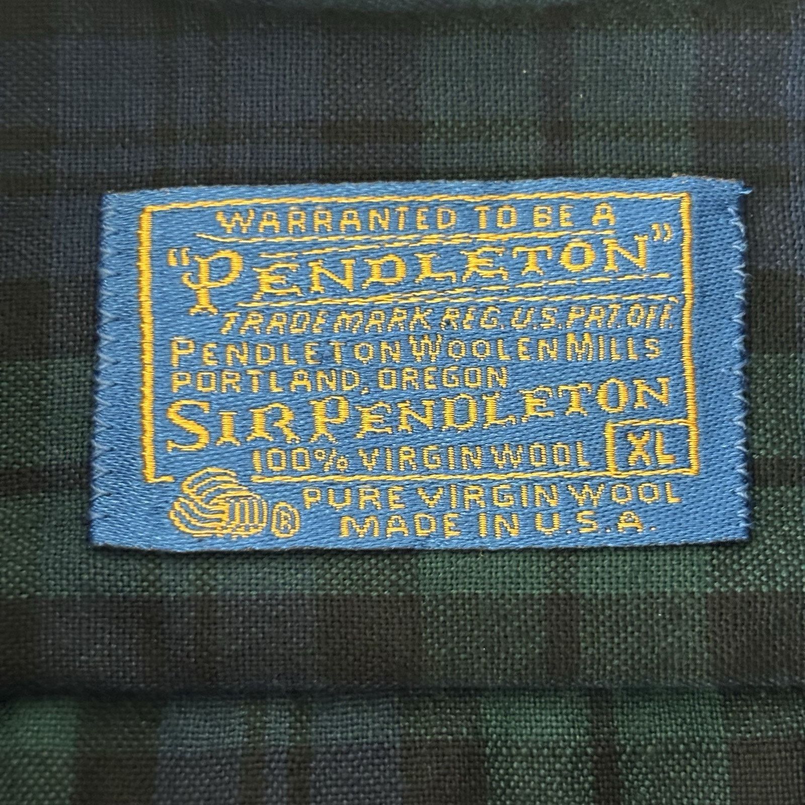 Pendleton Vintage 70’s Sir Pendleton Wool Shirt Tartan Green Men’s XL Size US XL / EU 56 / 4 - 4 Thumbnail