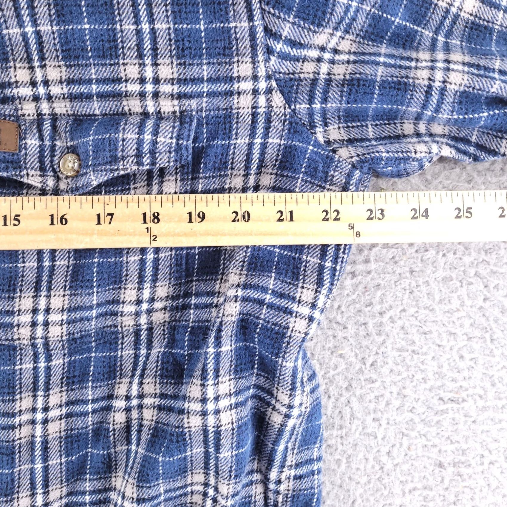 Wrangler VINTAGE Wrangler Riggs Workwear Shirt Mens Large Flannel Blue Plaid Check Thick Cotton Size US L / EU 52-54 / 3 - 5 Thumbnail