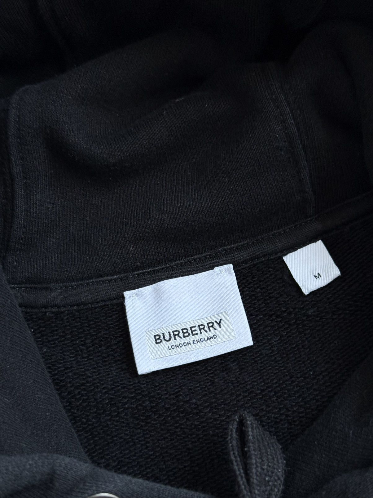 Burberry Burberry London England Black Box Logo Hoodie Size M Cotton Size US M / EU 48-50 / 2 - 10 Thumbnail