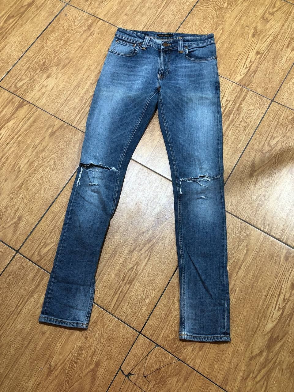 Nudie Jeans Nudie Jeans Men's Distressed Button Fly Dark Den Size US 28 / EU 44 - 16 Thumbnail