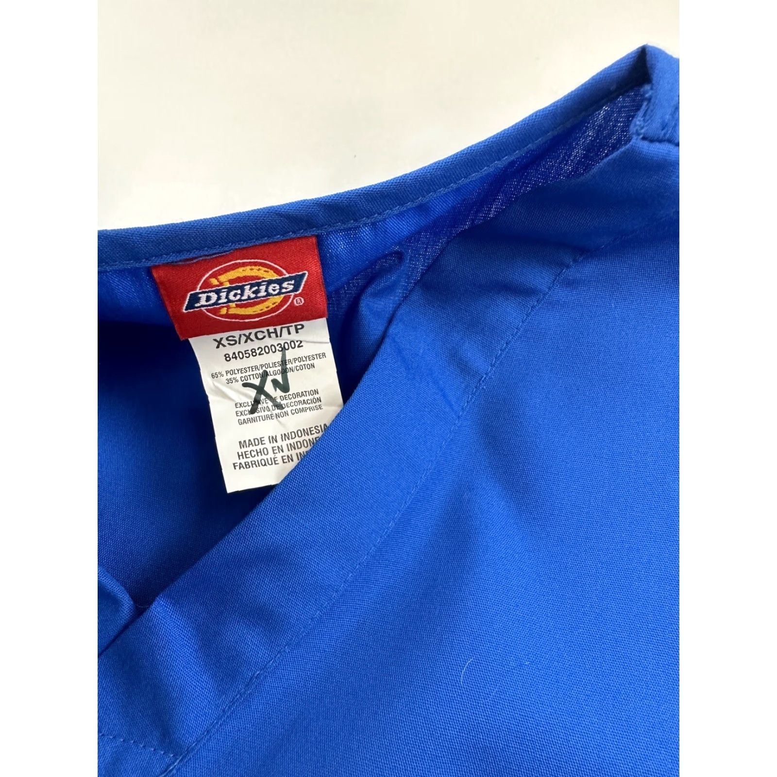 Dickies Dickies Scrub Top Adult XS Blue Patch Pocket Unisex Short Sleeve Size US XS / EU 42 / 0 - 5 Thumbnail