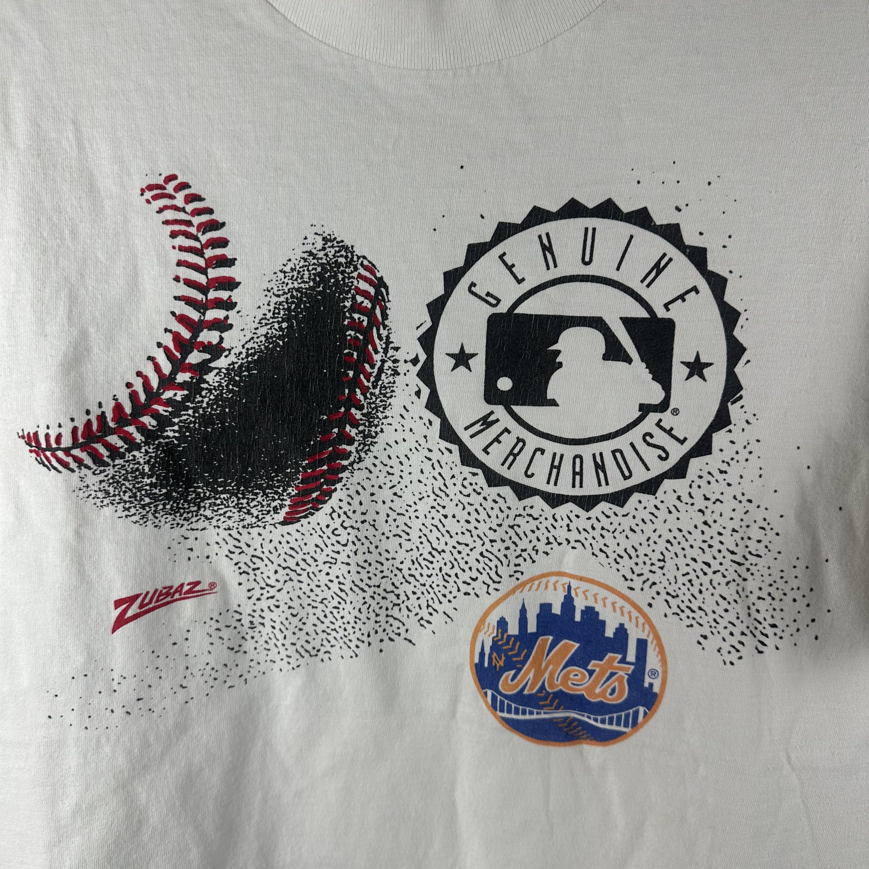 Vintage Vintage 90s New York Mets Baseball MLB Graphic T-shirt Size US L / EU 52-54 / 3 - 2 Thumbnail