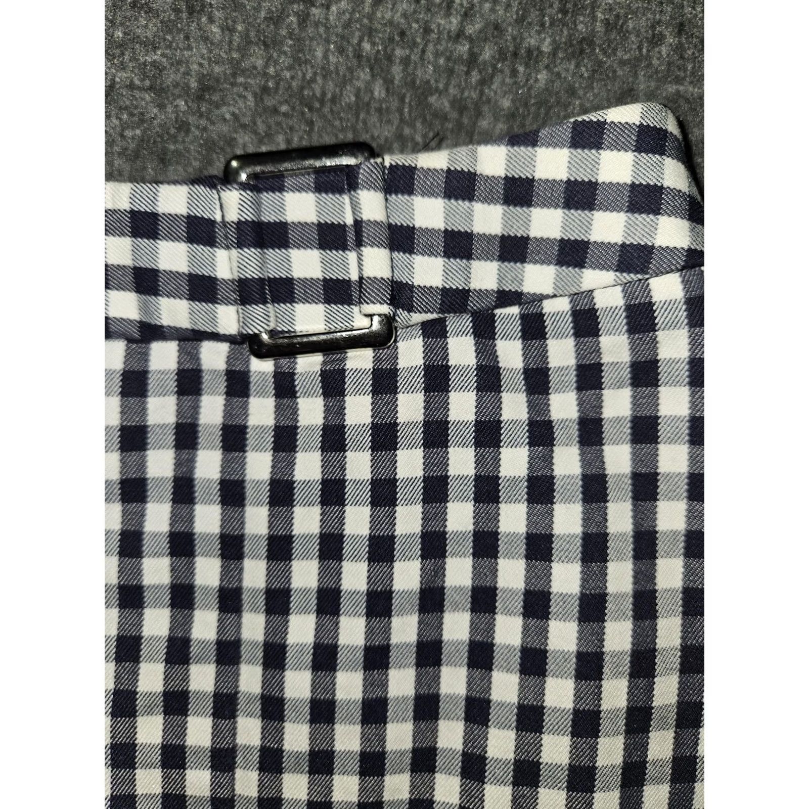 Brooks Brothers VINTAGE Brooks Brothers Skirt Womens 16 Blue Gingham Knee Length Buckle Pleat Pencil Women 90s City Preppy Mens? Size 38" / US 16 / IT 52 - 6 Thumbnail