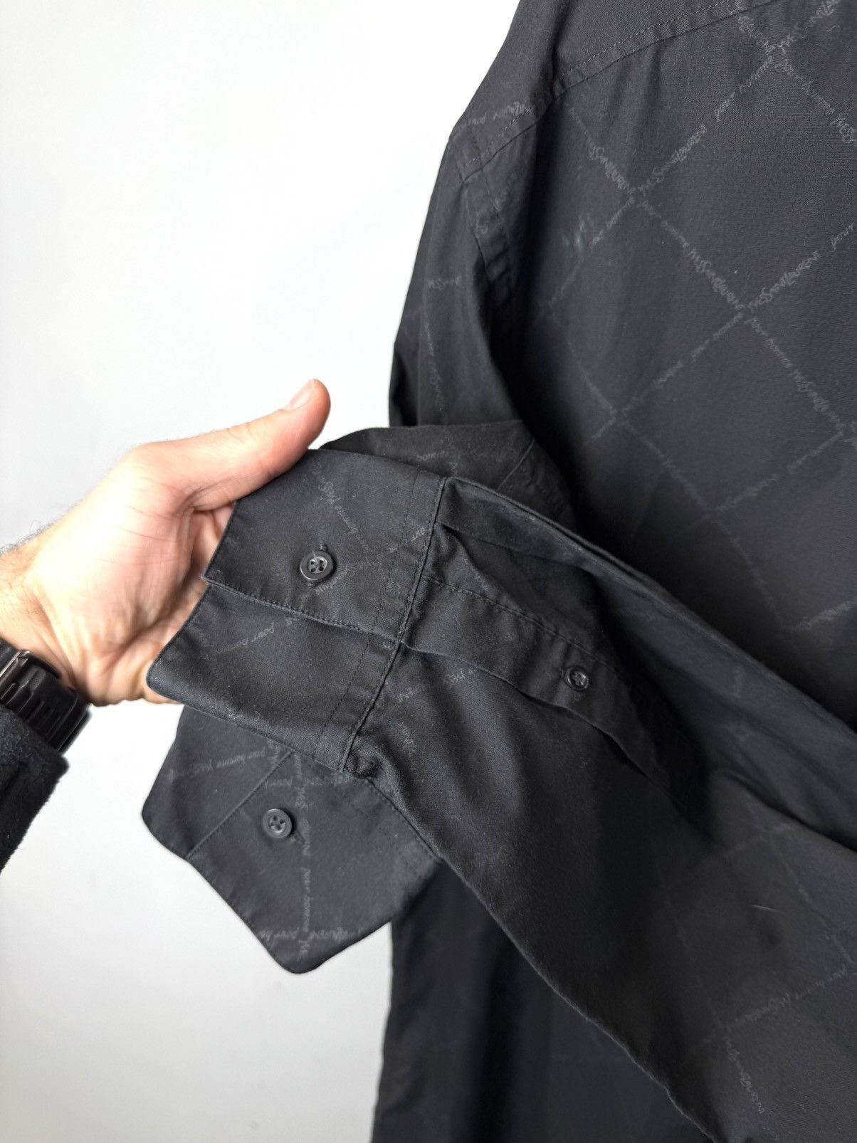Yves Saint Laurent Vintage YSL Yves Saint Laurent Monogram Button Shirt Size US XL / EU 56 / 4 - 5 Thumbnail