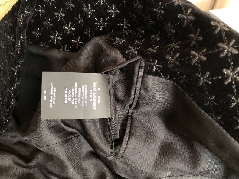 Saint Laurent Paris Saint Laurent Paris Saint Laurent Velvet Embroidered Blaze Size US M / EU 48-50 / 2 - 3 Thumbnail