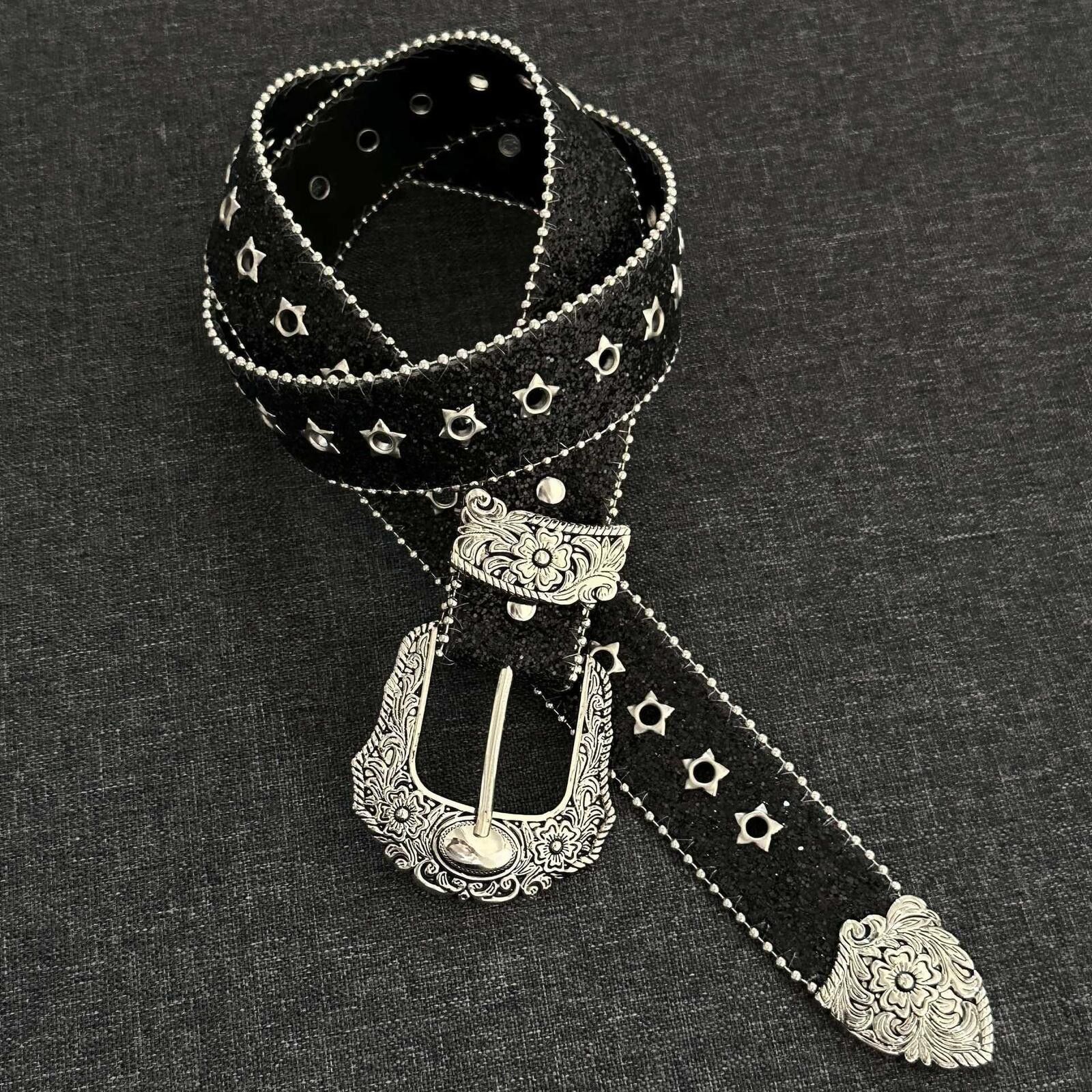 Other Black Galaxy Diamond Stud Belt | Y2K Silver Street Size ONE SIZE - 3 Thumbnail