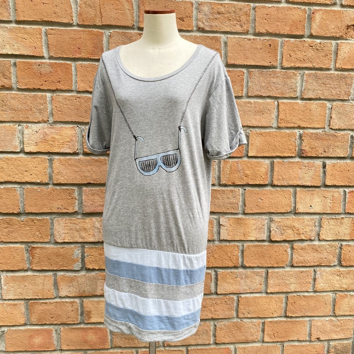 See by Chloe SEE BY CHLOE Soft Fabric Top with Blue-White Stripe Skirt Size S / US 4 / IT 40 - 19 Thumbnail