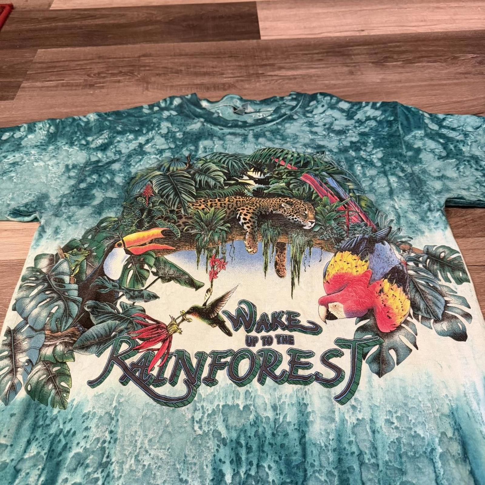 Other vintage wake up to the rainforest all over print t shirt L Size US L / EU 52-54 / 3 - 3 Thumbnail