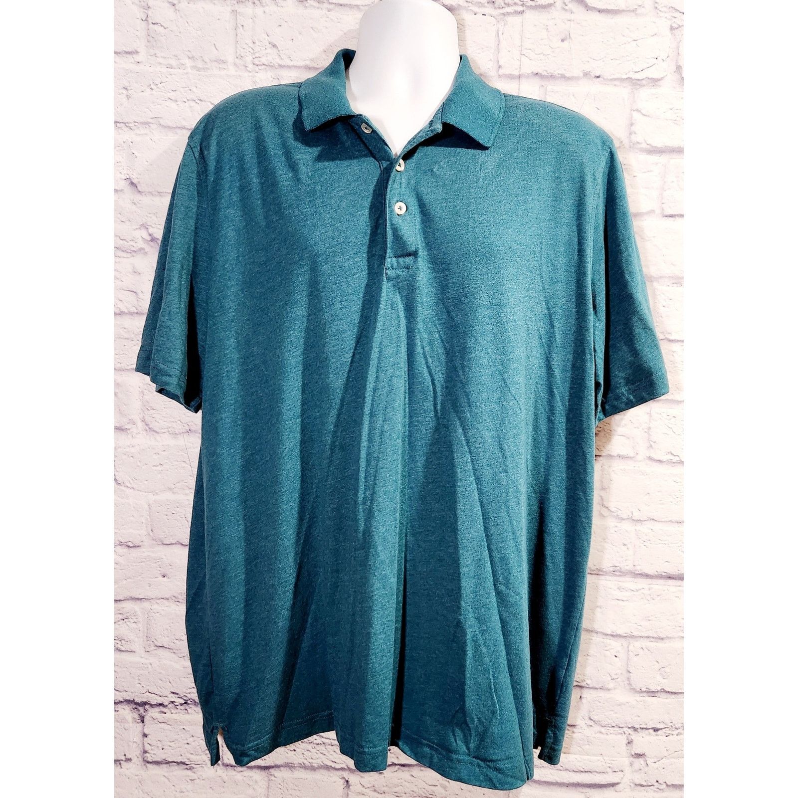 St. Johns Bay St John's Bay Teal Legacy Polo Large Short Sleeves Tagless Size US L / EU 52-54 / 3 - 1 Thumbnail