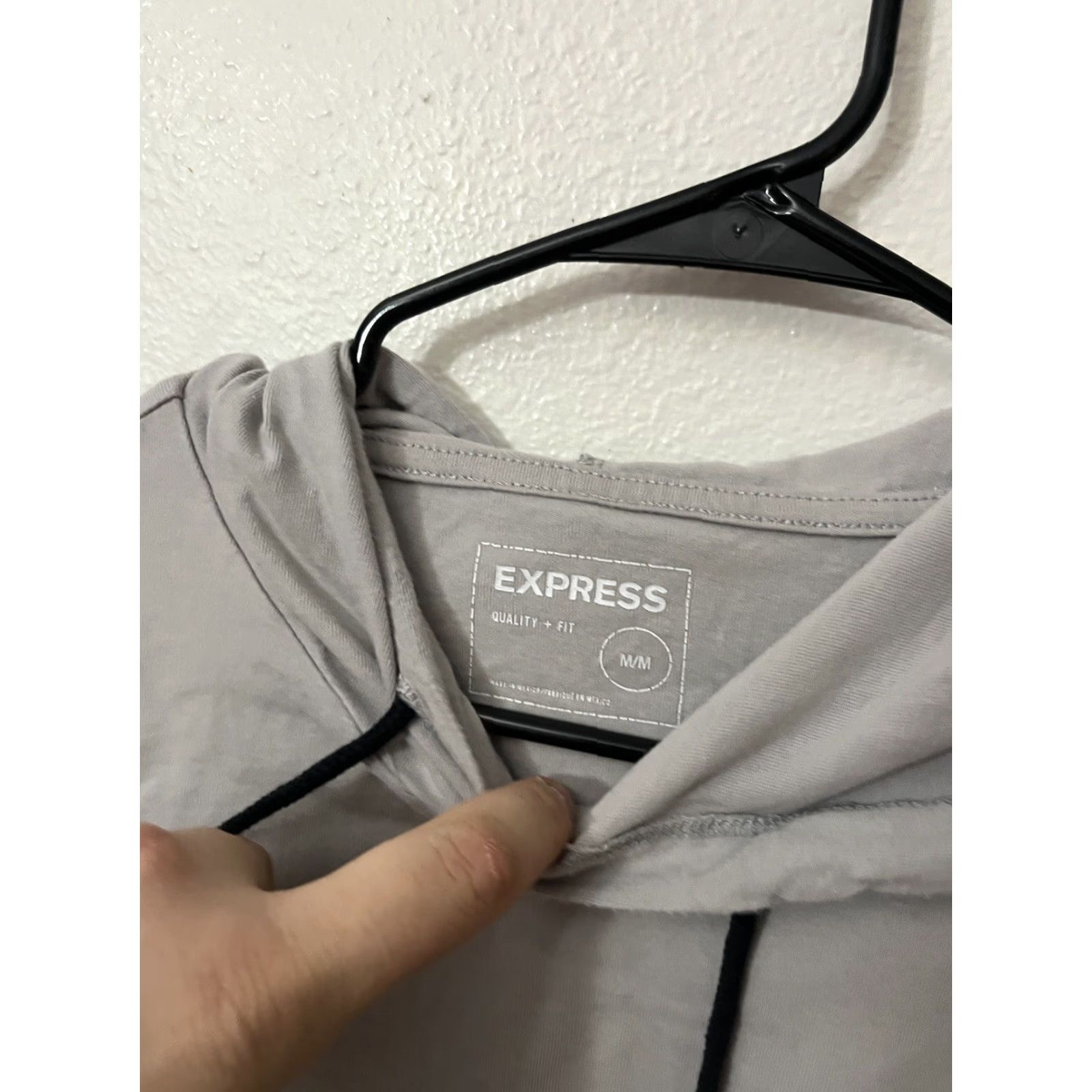Express Express Sweatshirt Men's M Gray Long Sleeve Hooded Pullover Outdoor Size US M / EU 48-50 / 2 - 2 Thumbnail