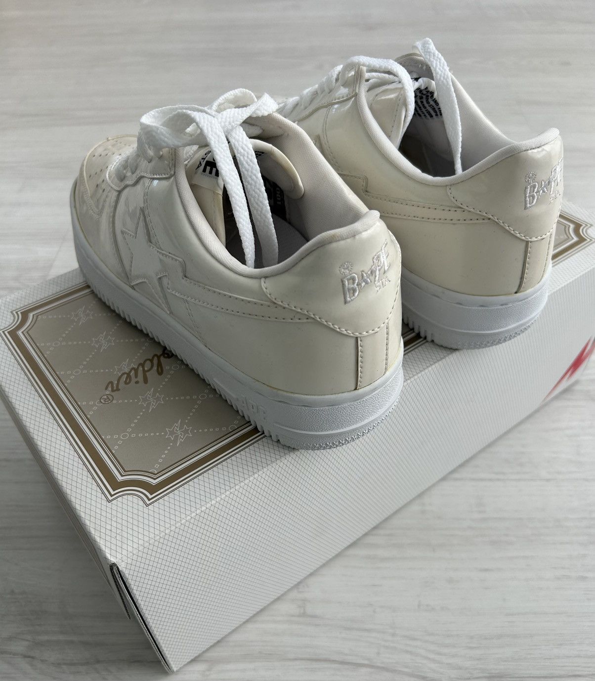 Bape VERY RARE OG 2001 A BATHING APE 1ST PATENT LEATHER BAPESTA Size US 9 / EU 42 - 2 Thumbnail