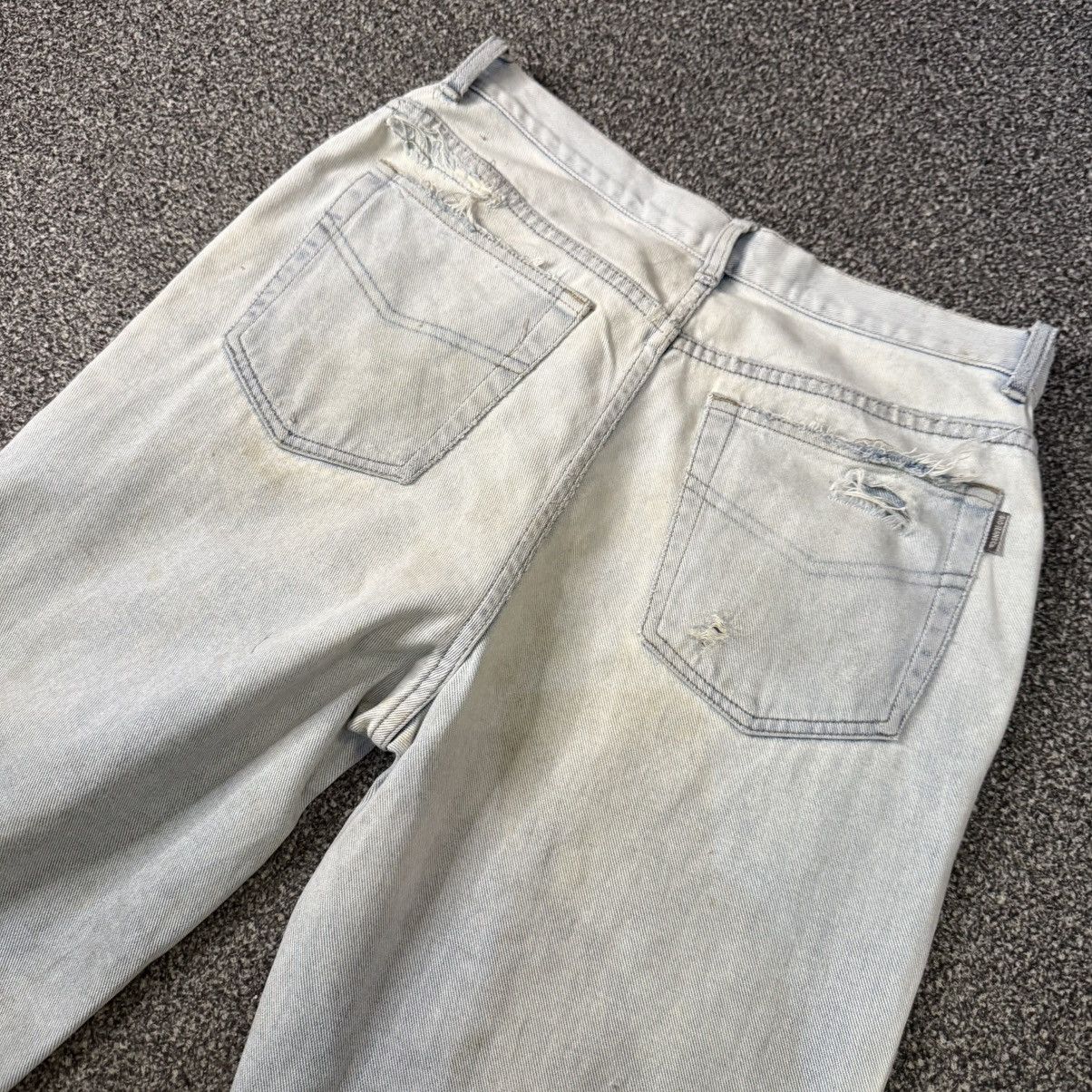 20471120 Vintage 90s Distressed Gio Jeans Loose Fit Faded Denim Size US 30 / EU 46 - 6 Thumbnail