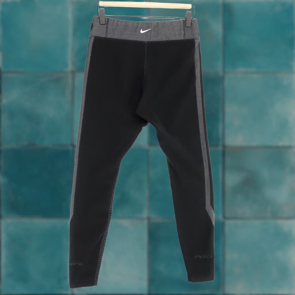 Nike Nike Pro Hyperwarm Tights Womens M Black Striped Compression Thermal Training Size ONE SIZE - 1 Thumbnail