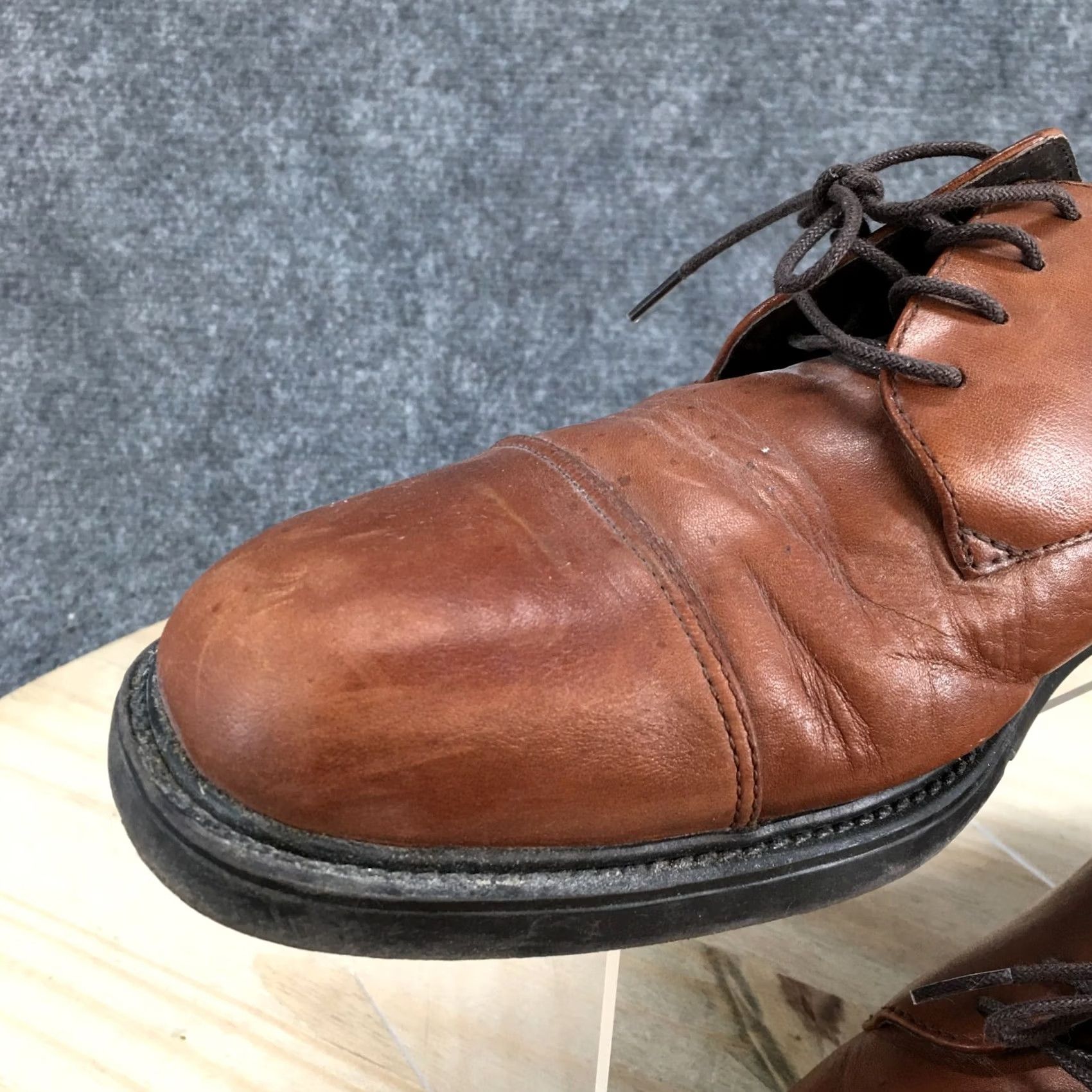 Nunn Bush Nunn Bush Maxwell Dress Cap Toe Oxford Shoes Mens 9.5 M Brown Leather Size ONE SIZE - 6 Thumbnail