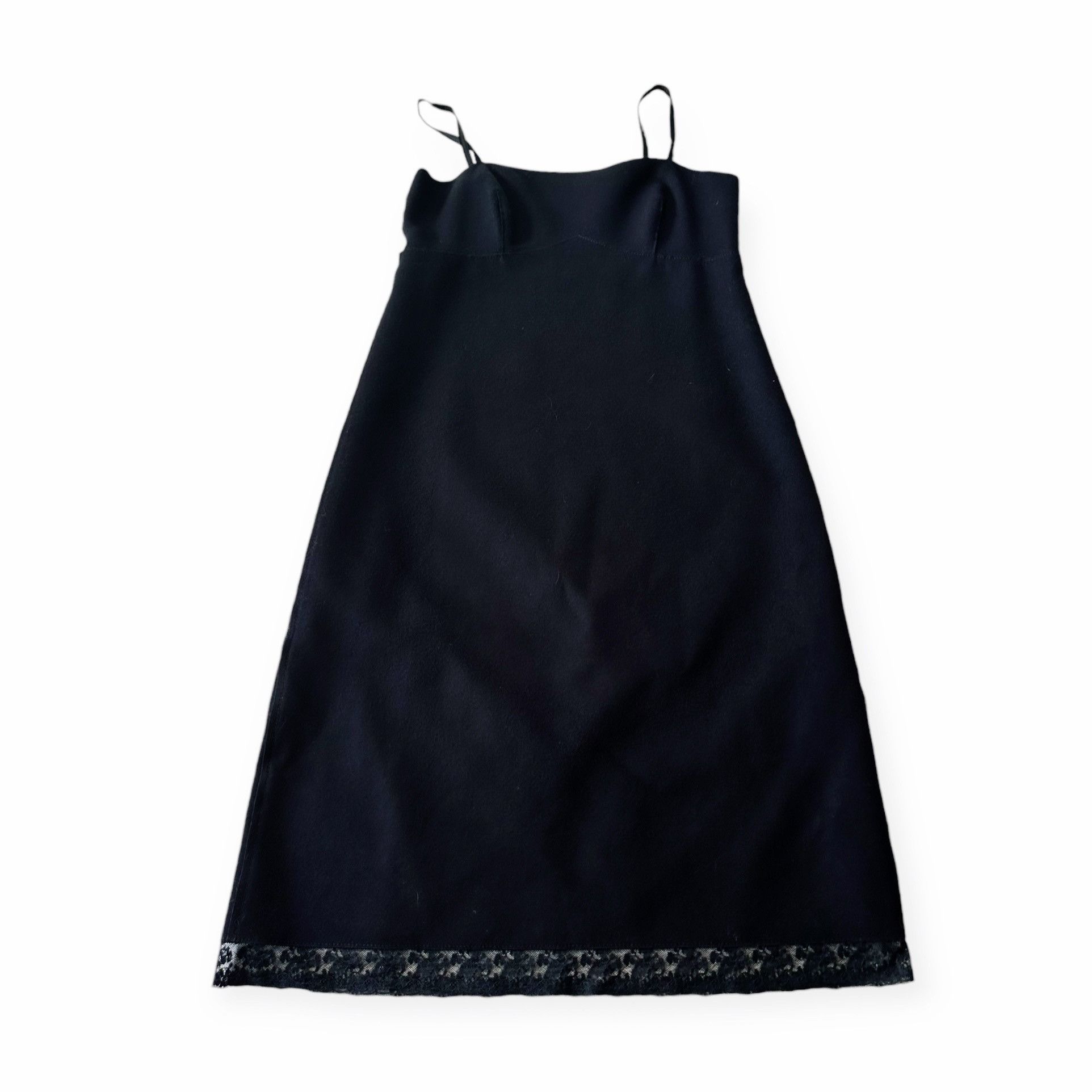 Prada Prada Archival F/W 2005 Runway Opening Look Black Wool Lace Size L / US 10 / IT 46 - 5 Thumbnail