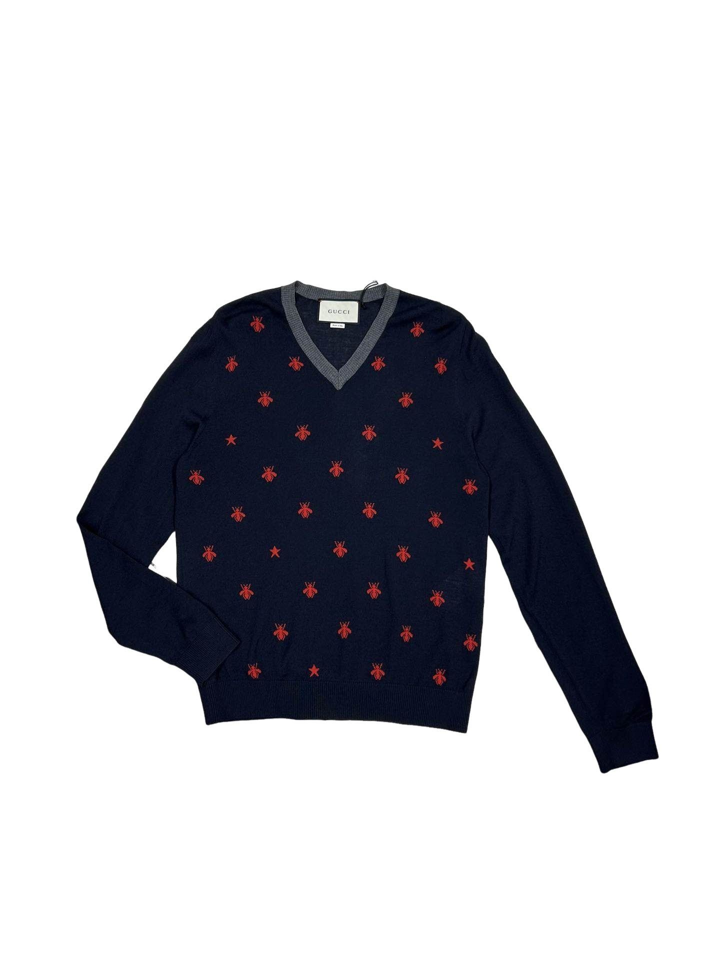 Gucci Gucci Bee V-Neck Sweater Size L- DMC | Grailed