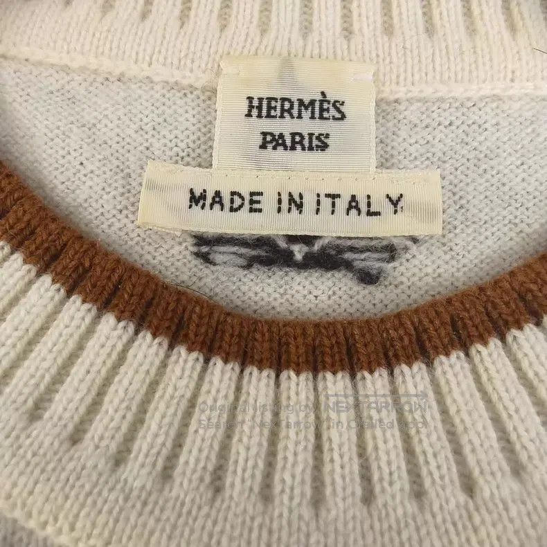 Hermes Hermes Petal jacquard half sleeve cashmere knit vest Size XXS / US 00 / IT 34 - 3 Thumbnail