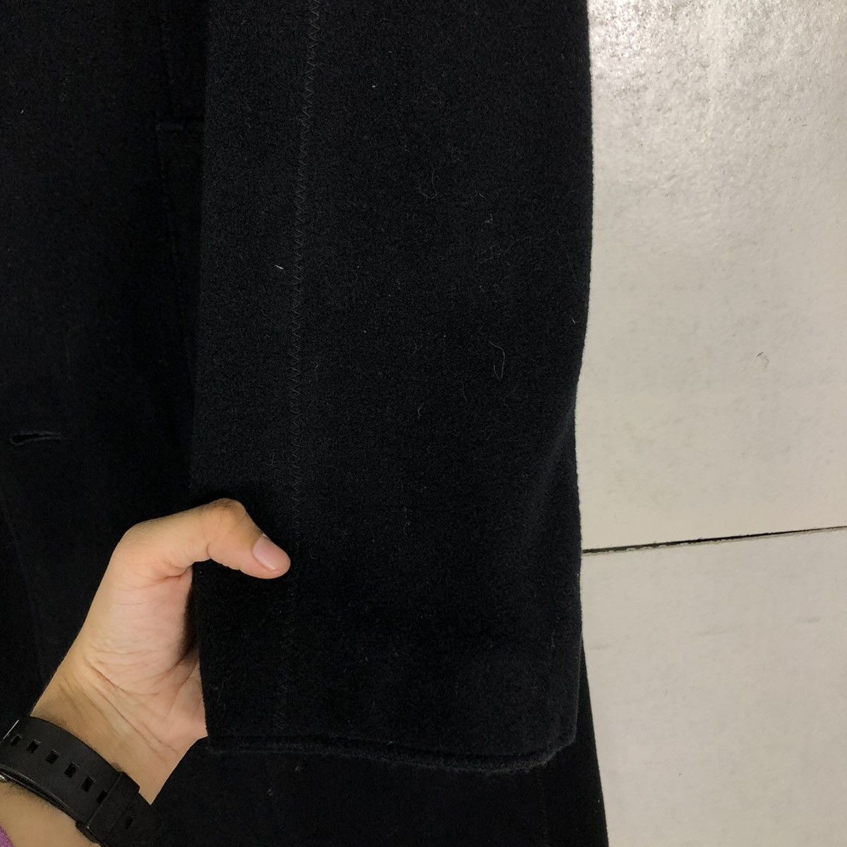Japanese Brand VINTAGE WOOL LONG JACKET DOUBLE COLLAR 5351 POUR LES HOMMES Size US M / EU 48-50 / 2 - 16 Thumbnail