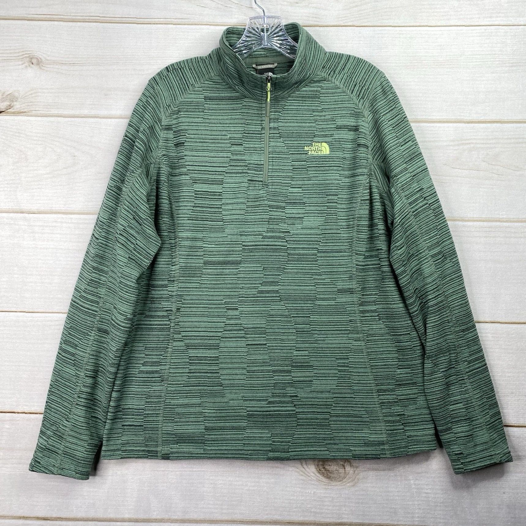The North Face The North Face 1/4 Zip Pullover Womens XL Green Heather Embroidered Lightweight Sweatshirt Size XL / US 12-14 / IT 48-50 - 2 Thumbnail