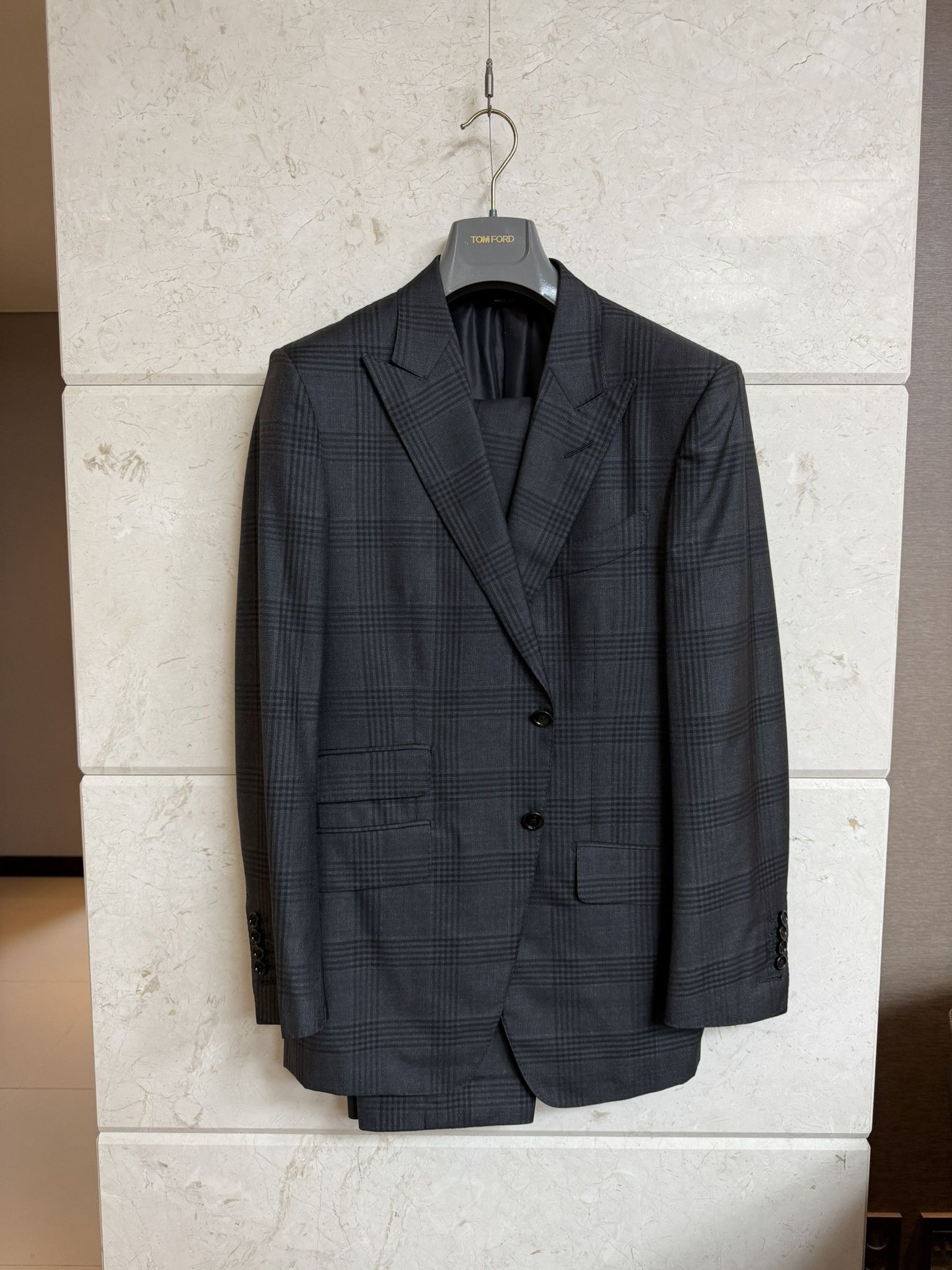 Tom Ford TOM FORD O’Connor Fit Grey Wool Glen Check Suit 38R Size 38R - 1 Thumbnail