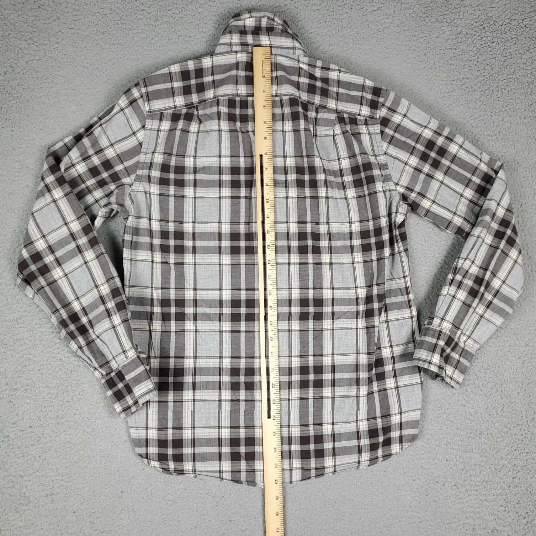 J.Crew J.CREW Shirt Plaid Cotton Long Sleeve Button-Up Adult Small Gray Mens Size US S / EU 44-46 / 1 - 4 Thumbnail