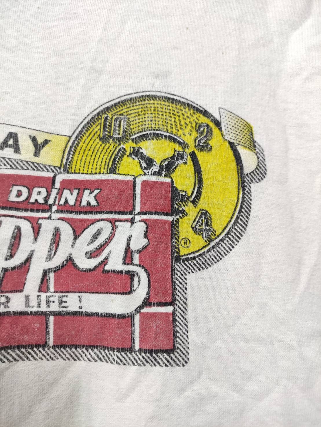 Vintage Vtg 90's Dr. Pepper "Three A Day" Single Stitch USA T-Shirt Size US L / EU 52-54 / 3 - 4 Thumbnail