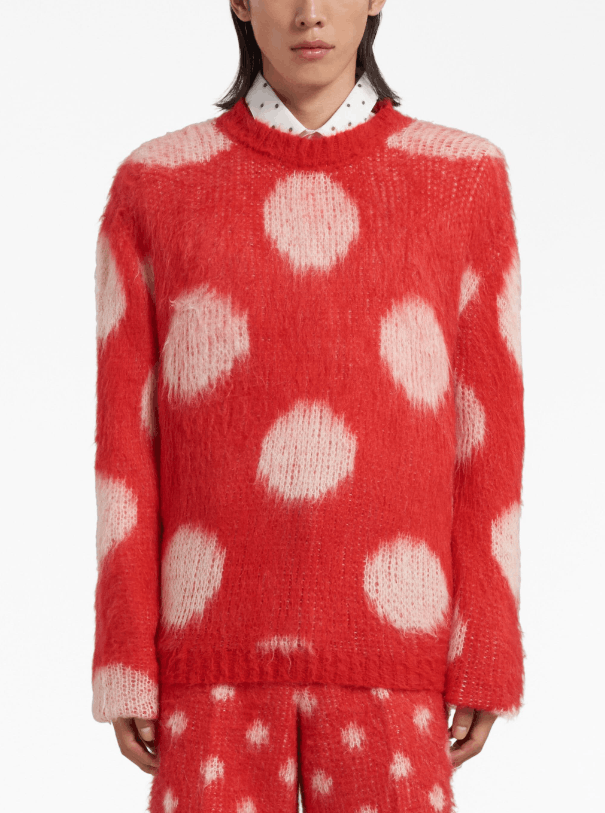Marni BNWT AW23 MARNI BRUSHED DOTS FUZZY WUZZY SWEATER 50 Size US M / EU 48-50 / 2 - 1 Thumbnail