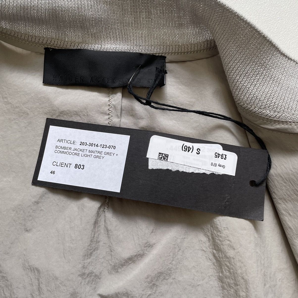 Haider Ackermann Grey Nylon Cropped Bomber Jacket Size US S / EU 44-46 / 1 - 5 Thumbnail