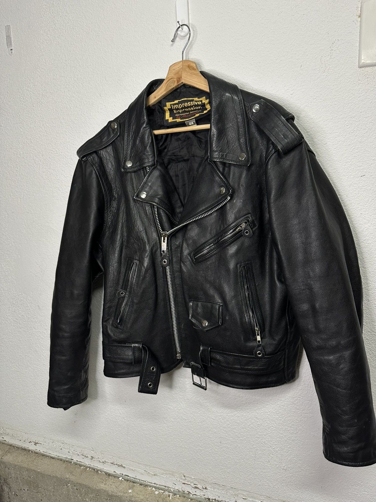 Vintage Vintage Biker Leather Jacket Muilti Zip Leather By Manzoor Size US S / EU 44-46 / 1 - 1 Thumbnail
