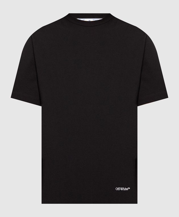 Off-White o1y0325 Logo Crewneck T-Shirt in Black Size US XL / EU 56 / 4 - 1 Thumbnail