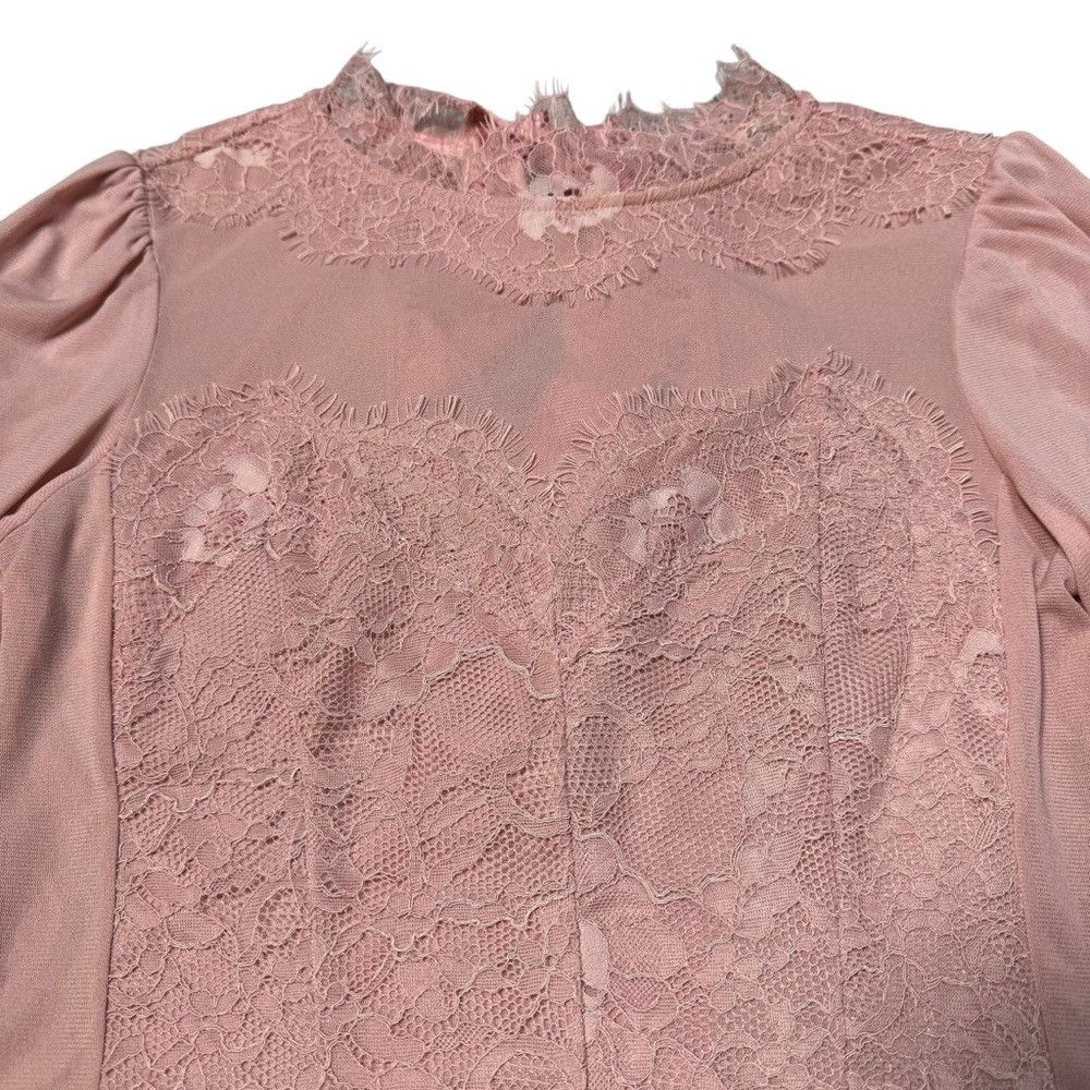 Free People New Free People Sweet Nothings Long Sleeve Peachskin Bodysu Size XS / US 0-2 / IT 36-38 - 6 Thumbnail