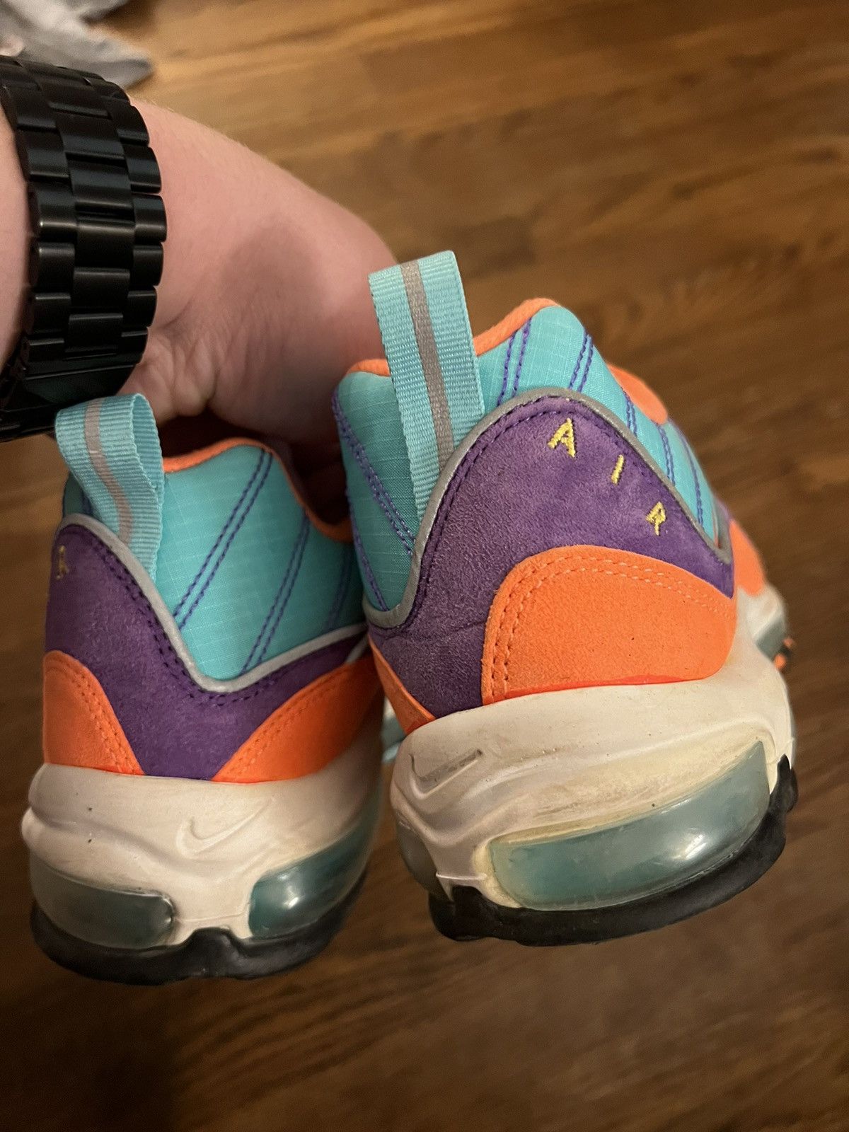 Nike Nike Air Max 98 QS Cone/Tour Yellow-Hyper Grape Size 9 Size US 9 / EU 42 - 3 Thumbnail