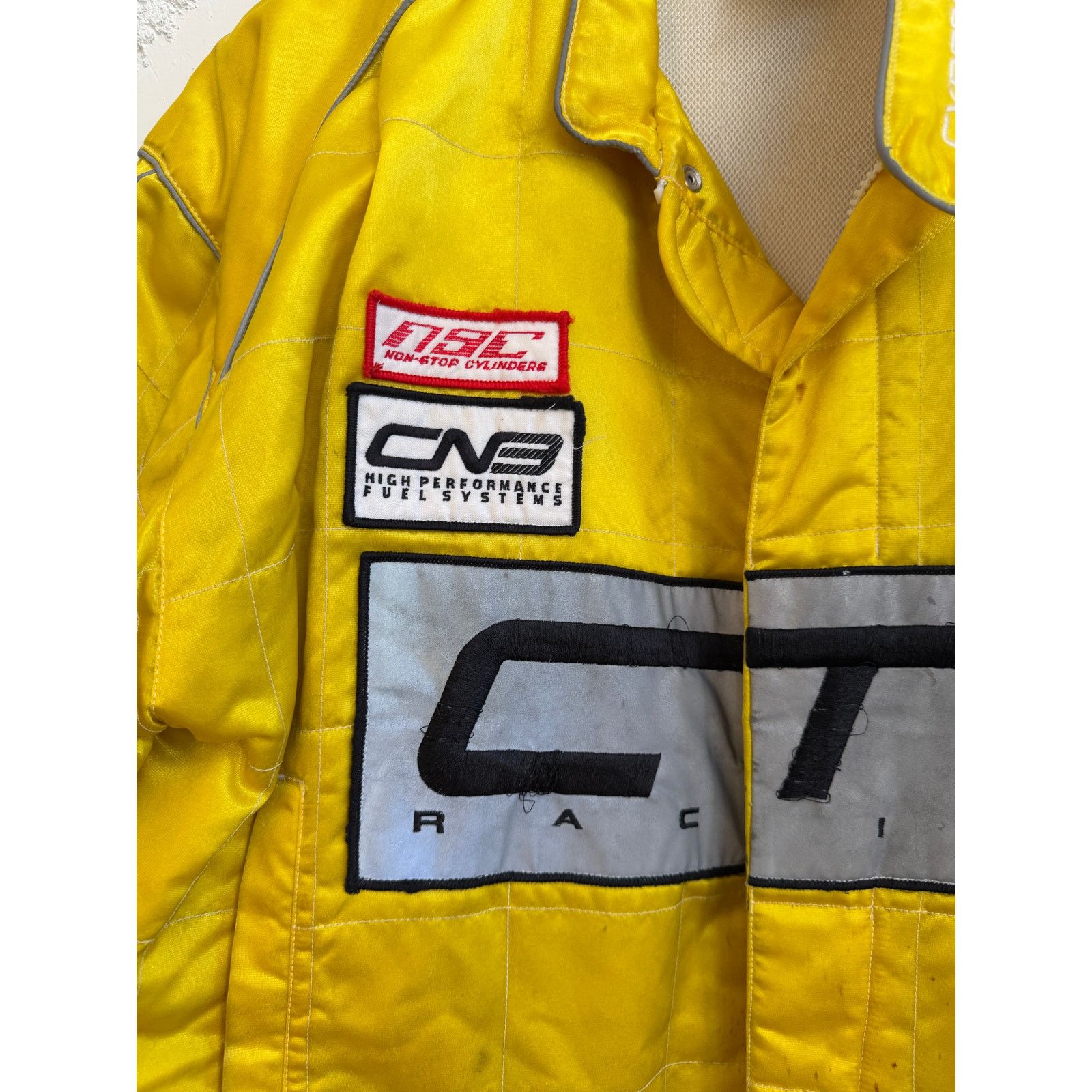 Vintage Vintage Cybertek Racing Reflective Yellow Jacket Size US L / EU 52-54 / 3 - 5 Thumbnail