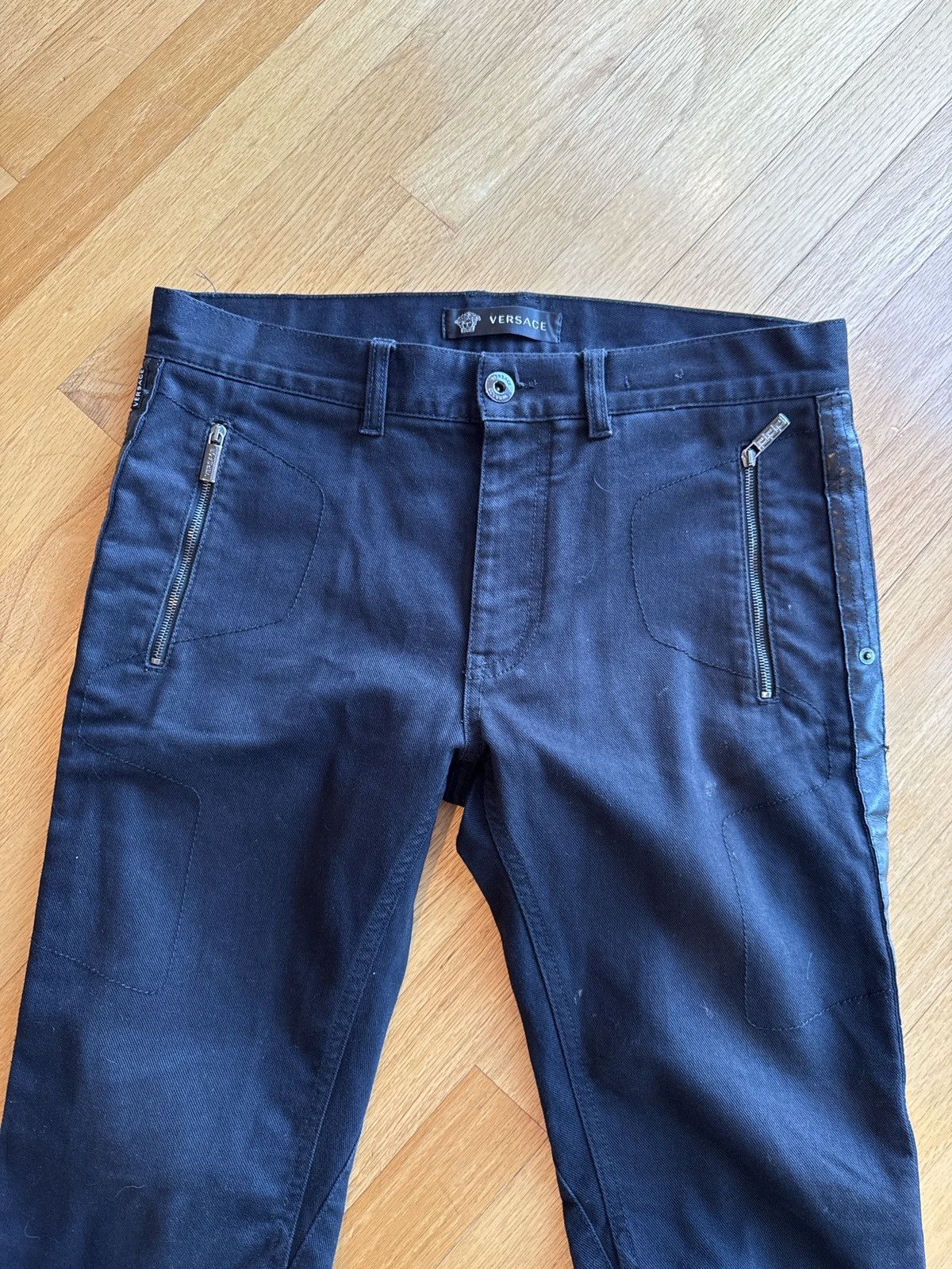Versace Versace Black Slim Denim Size US 32 / EU 48 - 3 Thumbnail