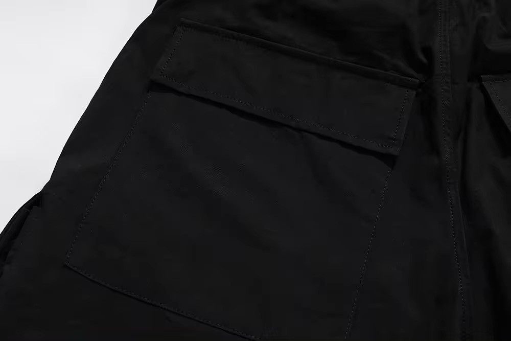 Japanese Brand × Vintage Style Wide Leg Drawstring Black Cargo Pant Size US 30 / EU 46 - 6 Thumbnail