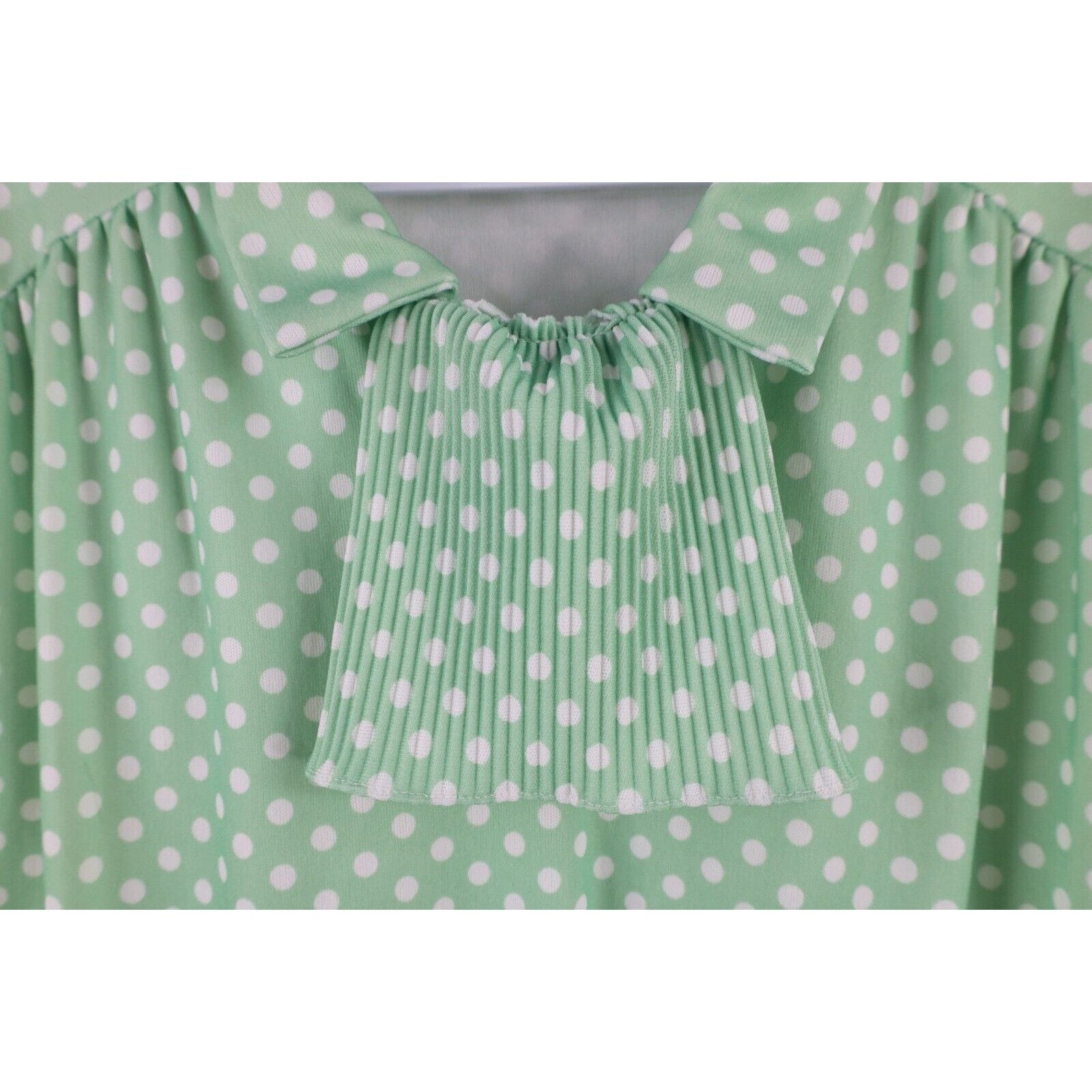 Vintage Vintage 70s Streetwear Frill Polka Dot Sleeveless Dress Size XXL / US 16-18 / IT 52-54 - 5 Thumbnail