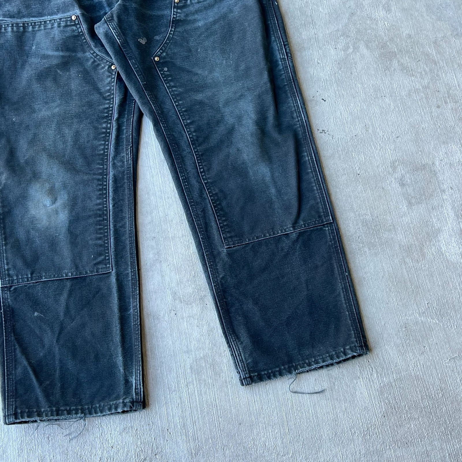Carhartt × Vintage Carhartt faded black double knee work wear carpenter pants Size US 35 - 3 Thumbnail