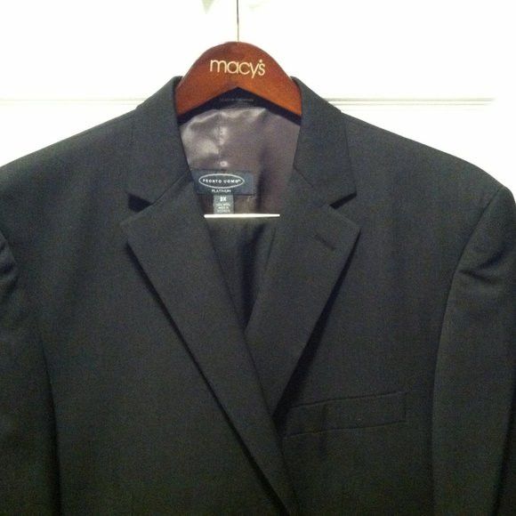 Pronto Uomo PRONTO UOMO PLATINUM MENS 100%WOOL 3PC SUIT SIZE: 48 X-LONG Size 48L - 2 Thumbnail