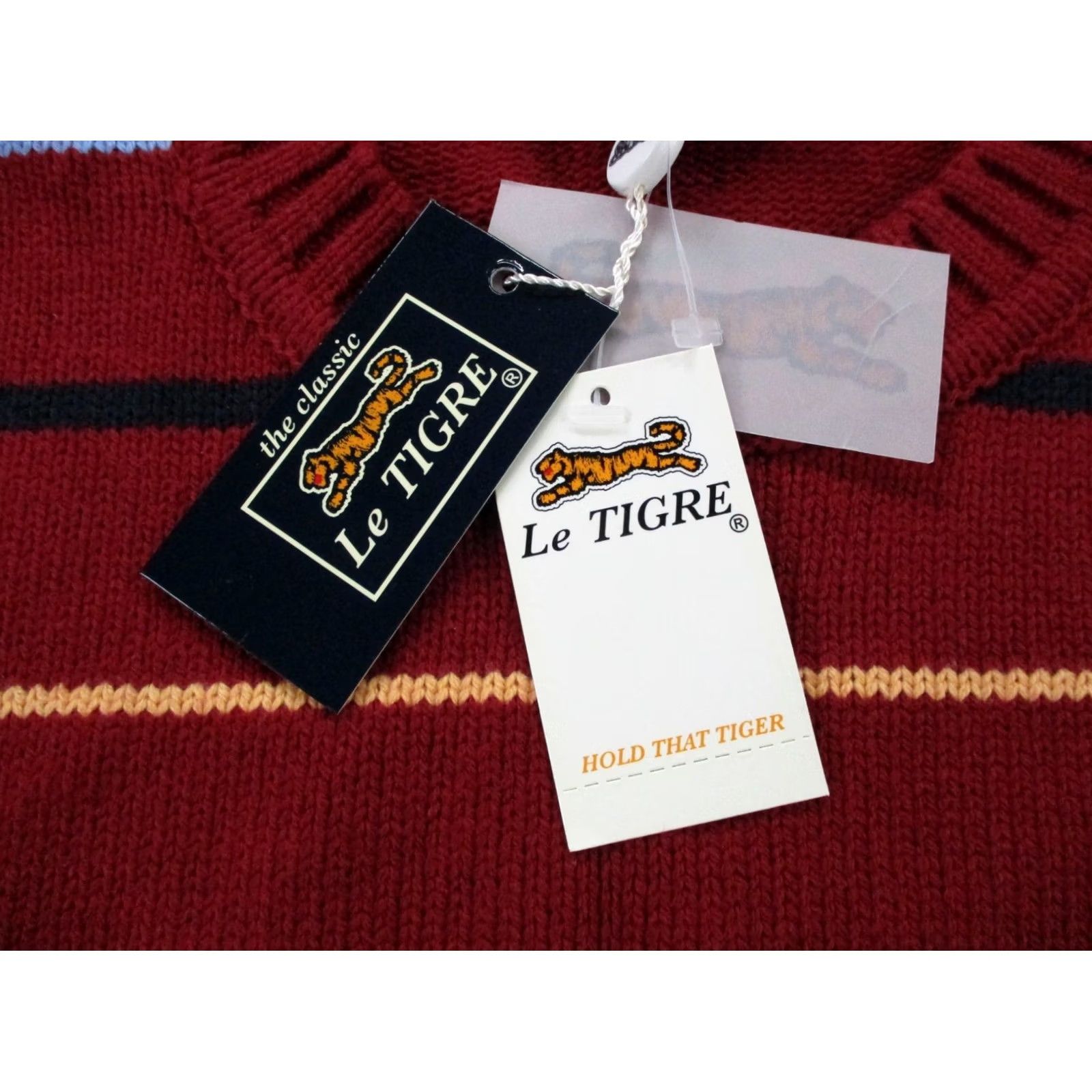 Vintage Nike Le Tigre Sweater Mens 3XL Red Striped Acrylic Knit Crew Neck Pullover Casual Preppy Winter Fall Style: Pullover, Lightweight, Thermal, Logo Size US XXL / EU 58 / 5 - 6 Thumbnail