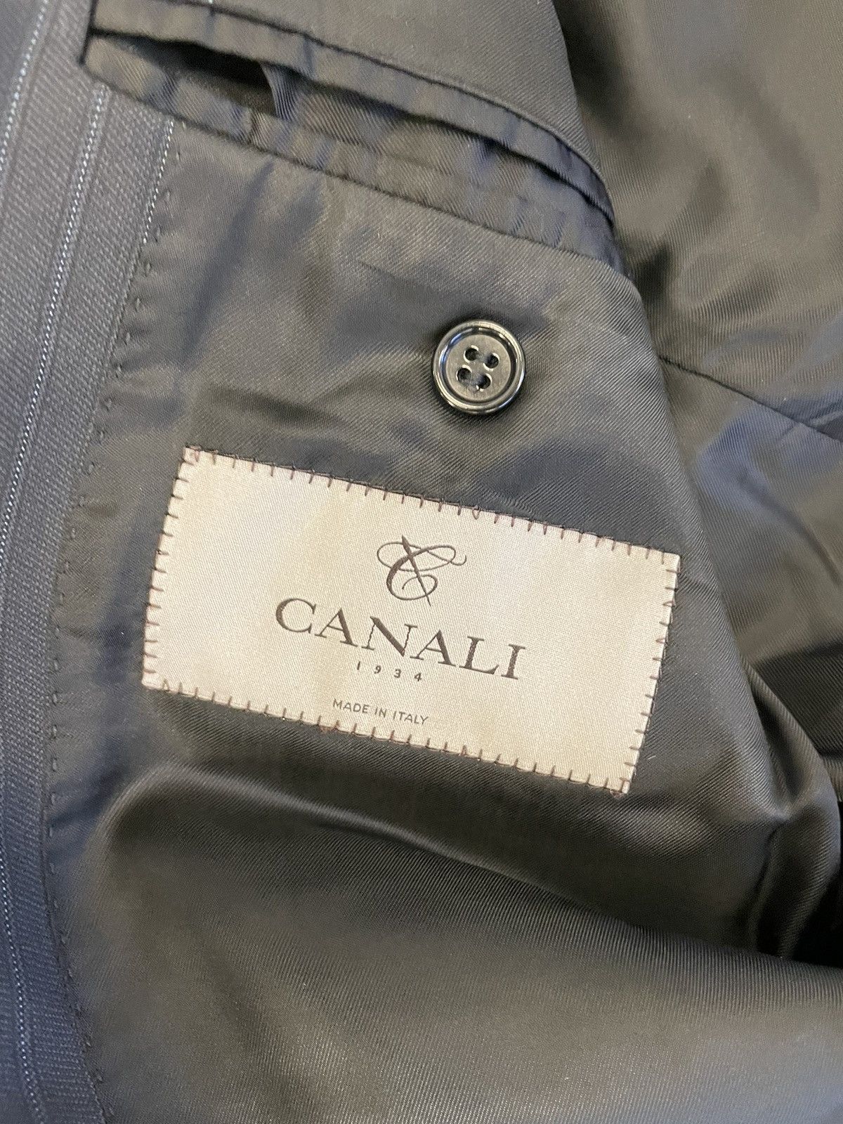 Canali Striped Wool Suit Size 42L - 10 Thumbnail