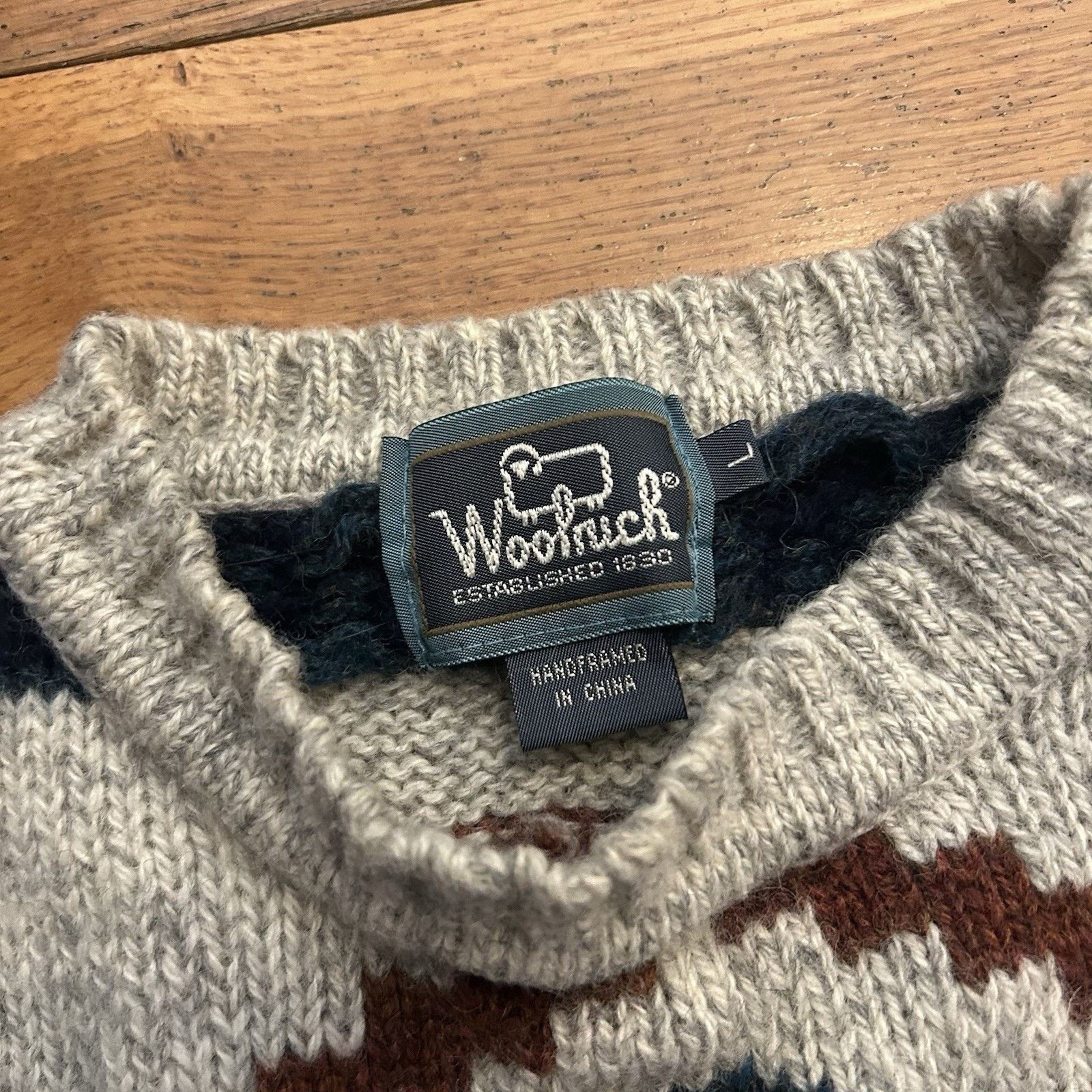 Vintage × Woolrich Woolen Mills 90s Wool Knit Southwestern Aztec Pullover Sweater Large Size US L / EU 52-54 / 3 - 3 Thumbnail