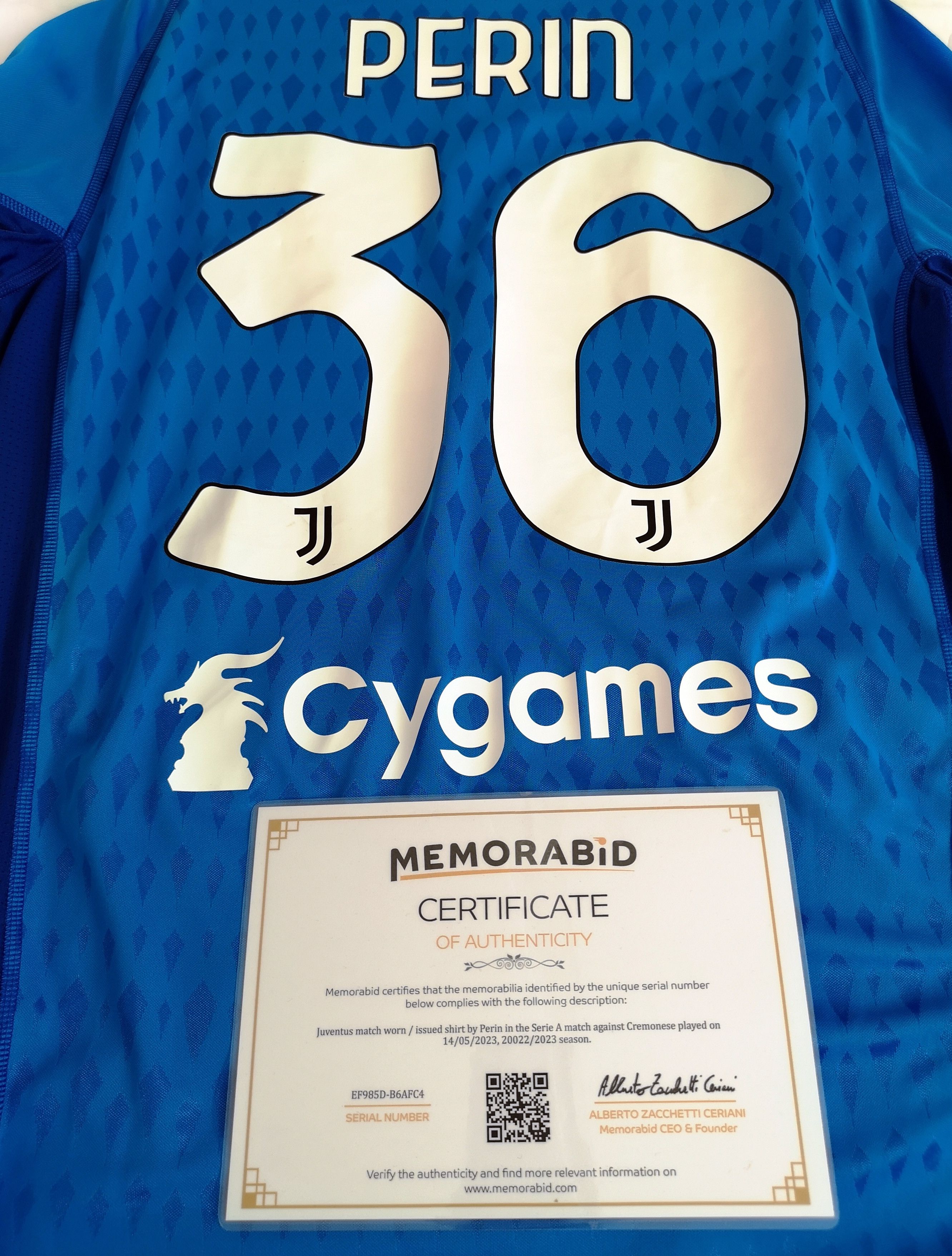 Adidas Juventus 2022/2023, Perin, match issue, COA Size US XL / EU 56 / 4 - 1 Thumbnail